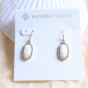 Kendra Scott Gold Lee Ivory Pearl Drop Earrings